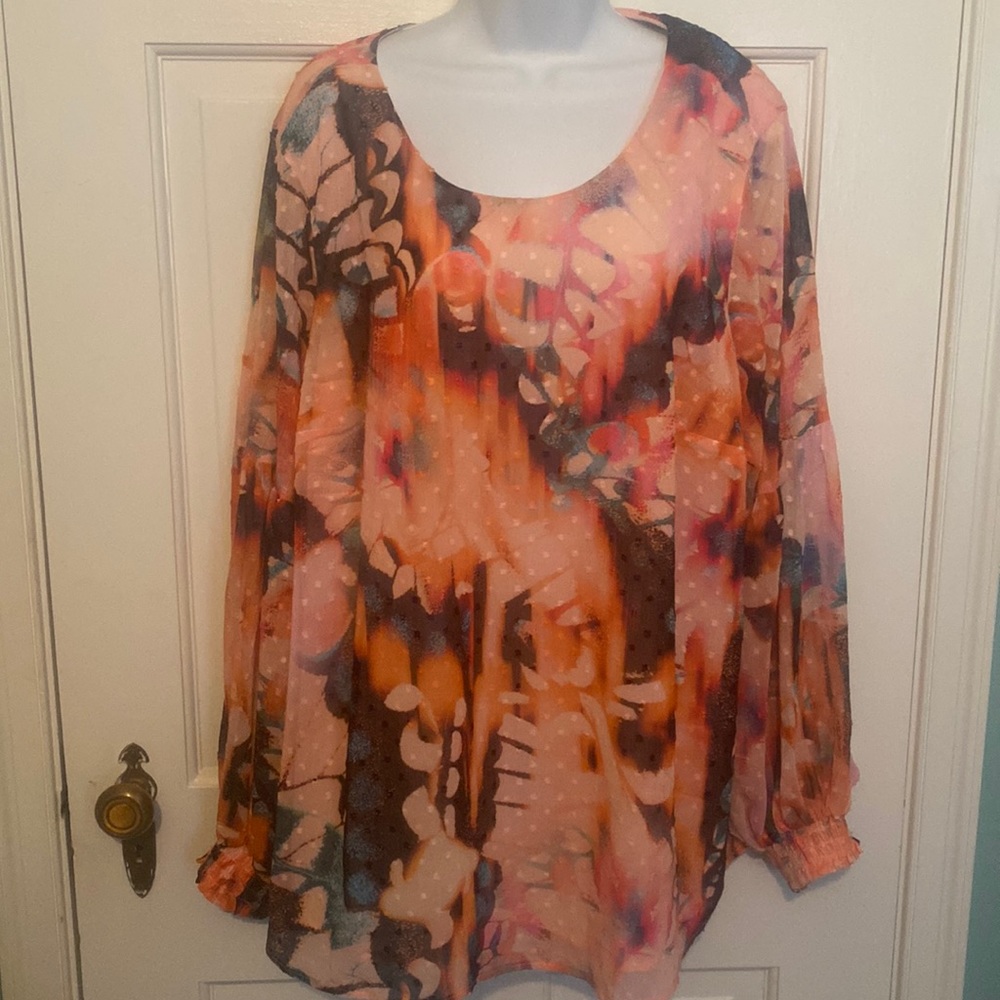Torrid 2x chiffon blouse - Picture 3 of 10